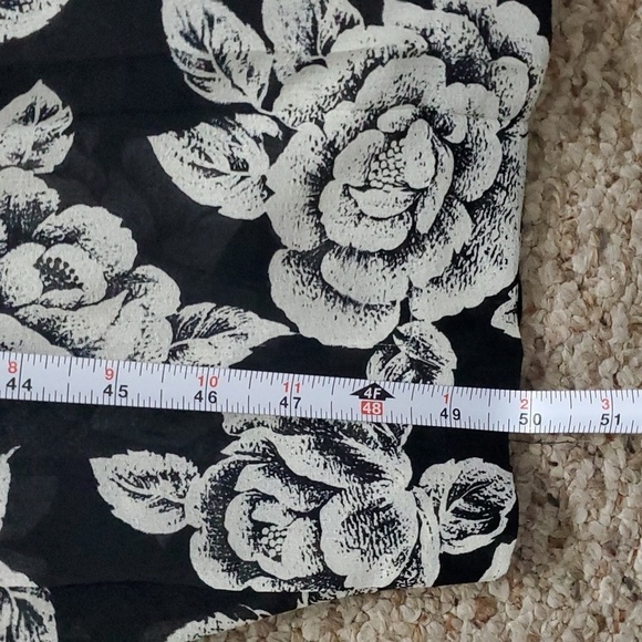 Vintage 80s Liz Claiborne Dress Pleats Flower Print Floral Button-front  Size 10 - Picture 9 of 13